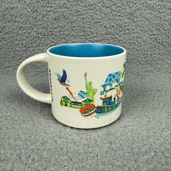 Starbucks Mug Discovery Series New York State 14 fl oz White Blue 2024 Coffee - Picture 3 of 11